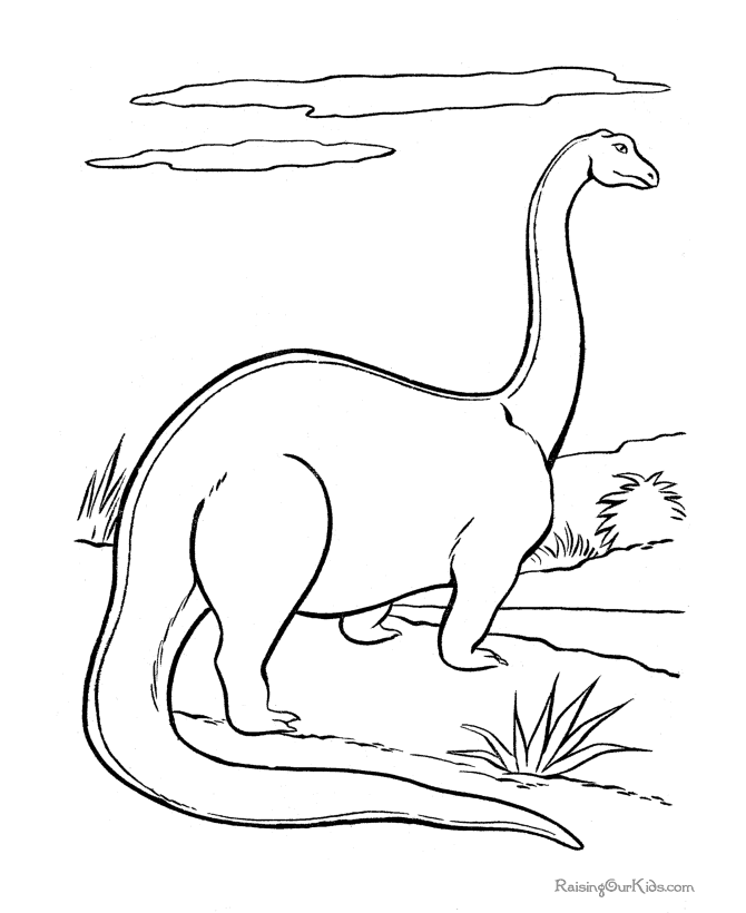 Plansa de colorat cu Dinozauri 102 5